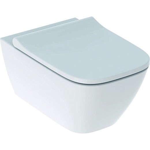 Geberit Smyle Square Deep-Bottom Suspended Seat and Toilet Set with Rimfree