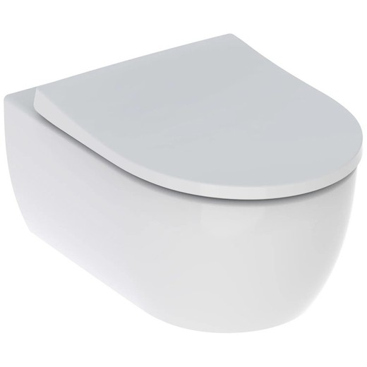 Rimfree wall-hung toilet kit with iCon Geberit toilet seat