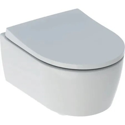 Trousse de toilette suspendue Rimfree avec siège de toilette iCon Geberit