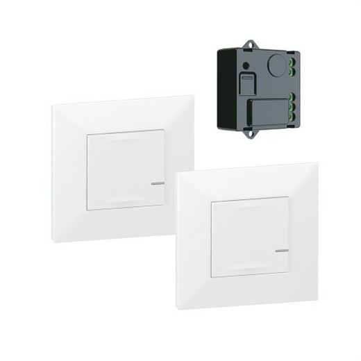 Kit switch bianco Valena con micro modulo Legrand