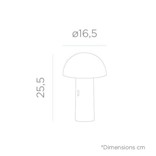 Lámpara de mesa exterior Gretita táctil con pilas blanco