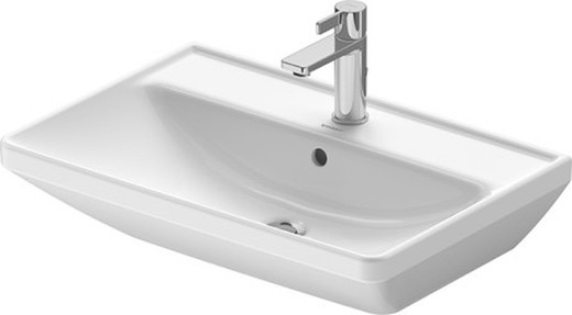 650mm D-Neo washbasin with overflow and bench