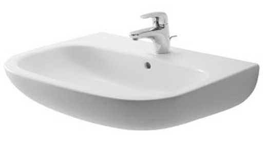 Duravit D-Code Becken mit Überlauf 650x50mm