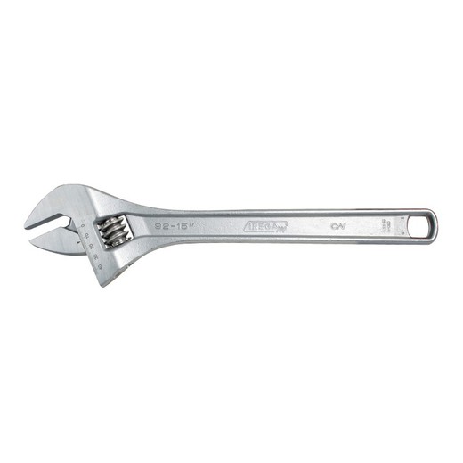 Adjustable chrome-vanadium steel wrench 375mm IREGA Series 92