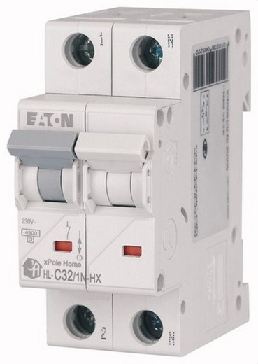 Eaton Home 1 pole + neutral circuit breaker C 32A Eaton