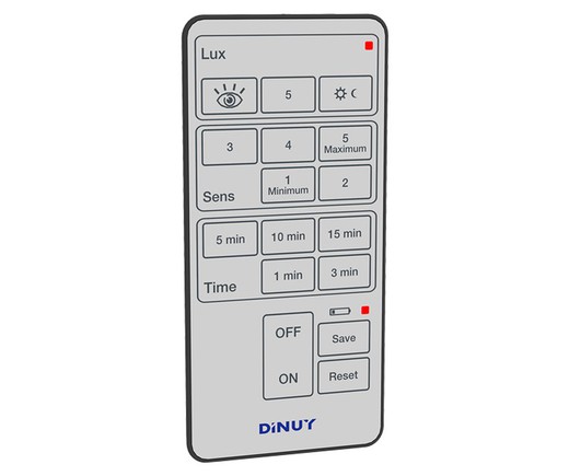 Control for adjusting Dinuy motion detectors