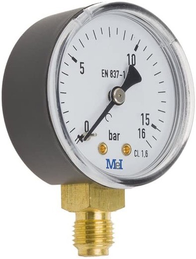 Diameter 50 vertical 1/4 "pressure gauge 0 ... 16bar