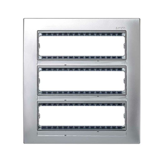 Frame with 3-row frame for 12 elements aluminum Simon 82 Centralizations