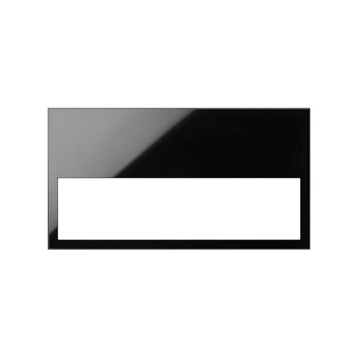 Horizontaler Minimalrahmen aus 2 Elementen schwarz glänzend Simon 100