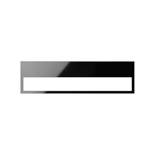 Cadre horizontal minimal de 4 éléments noir brillant Simon 100