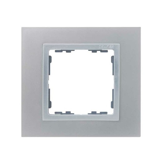 Frame for 1 element aluminum interior aluminum Simon 82 Nature