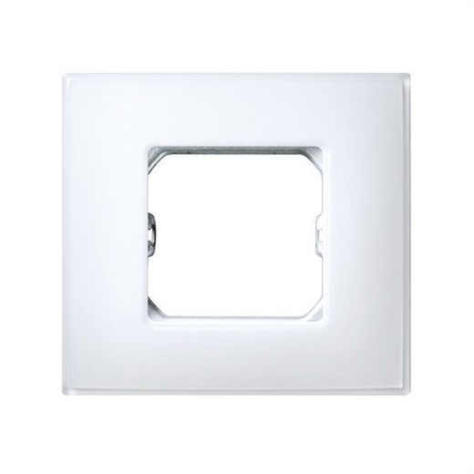 Frame for 1 element matte white without claws and with frame Simon 27 Neos