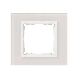 Moldura para 1 elemento branco vidro interior branco Simon 82 Nature