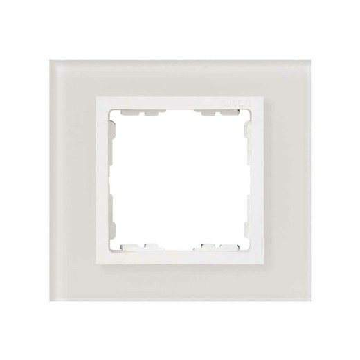 Frame for 1 element glass white interior white Simon 82 Nature