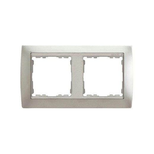 Aluminum frame for 2 elements Simon 82