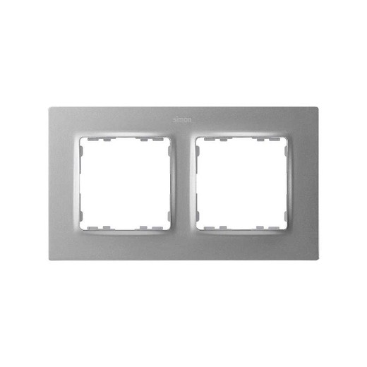 Aluminum frame for 2 elements Simon 82 Concept
