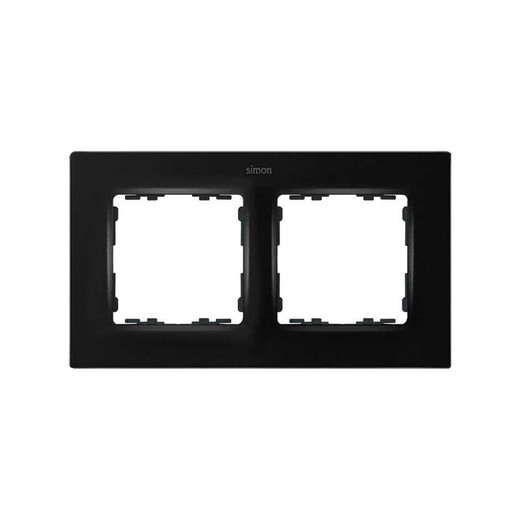 Frame voor 2 elementen mat zwart Simon 82 Concept