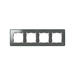 Frame voor 4 elementen koud aluminium groen onderstel Simon 82 Detail Select