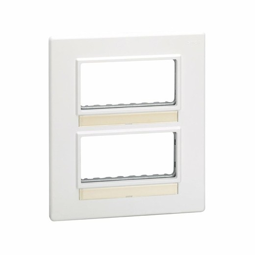 Frame for 2-row surface boxes for 4 elements white Simon 27 Centralizations