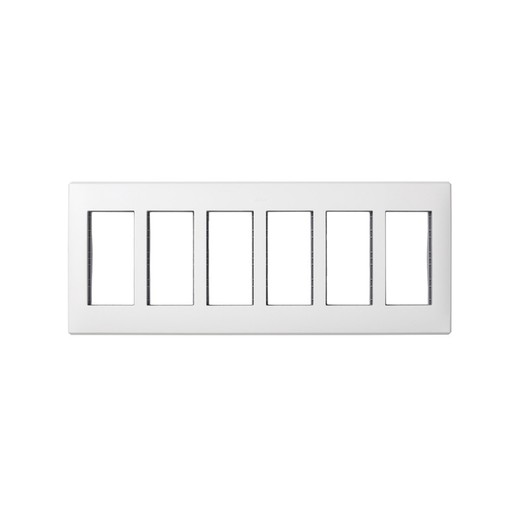 Frame for recessed wall and racks for 6 double elements white Simon 500 Cima