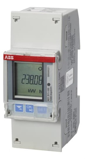 Medidor / medidor de eletricidade EQ B21 311-100 Silver Abb