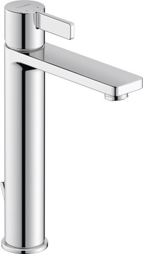 Single lever basin mixer D-Neo L with chrome-plated waste and actuator