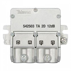 Mini-derivador EasyF 2D 5 a 2400MHz 12dB Televés