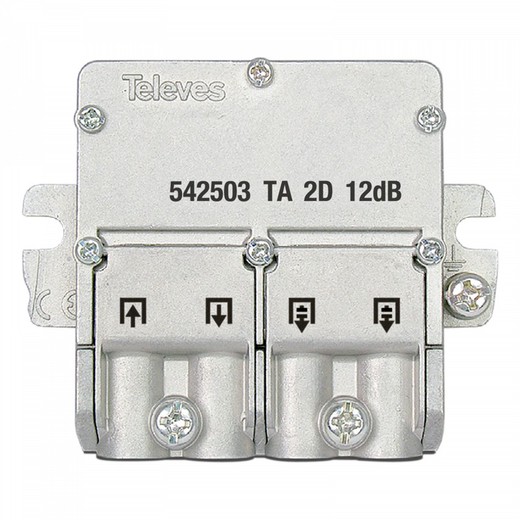 EasyF 2D mini-shunt 5 to 2400MHz 12dB Televes