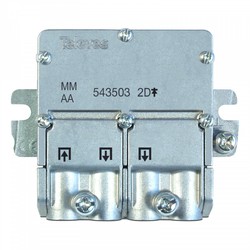 Mini-splitter EasyF 2D 5 tot 2400 MHz 4,3 / 4 dB televisies