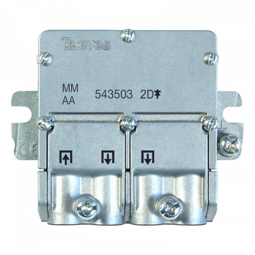 Mini-Splitter EasyF 2D 5 bis 2400 MHz 4,3 / 4 dB Fernsehgeräte