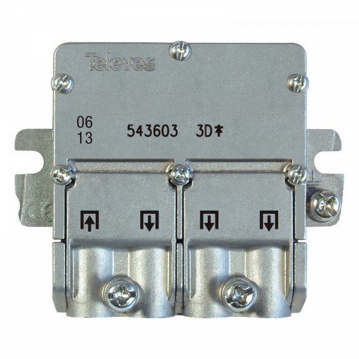 Mini-divisor EasyF 3D 5 a 2400 MHz 8,5 / 7,5dB Televés
