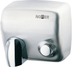 Sèche-mains Cyclon Sensor avec bouton poussoir et boîtier en acier inoxydable Nofer