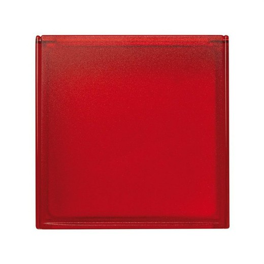 Intermediate piece with hinged cover for 1 translucent red element Simon 27 Play