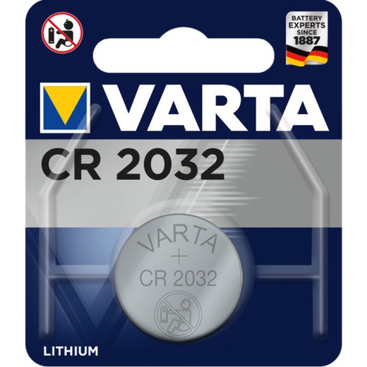 Célula botão CR2032 3V de lítio (1u blister) Varta