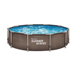 Piscina tubolare in simil rattan Summer Waves 3660x760mm