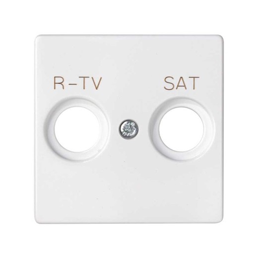 Placa para R-TV+SAT blanco mate Simon 82 Concept