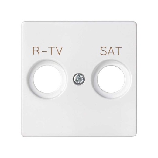 Plaque pour R-TV + SAT blanc mat Simon 82 Concept