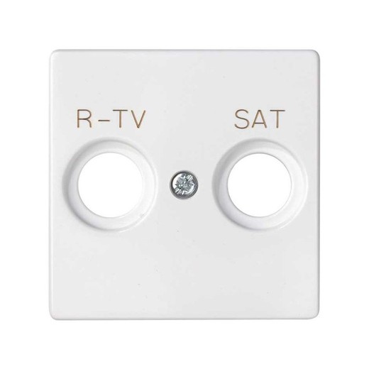 Plate for R-TV and SAT jacks white Simon 82