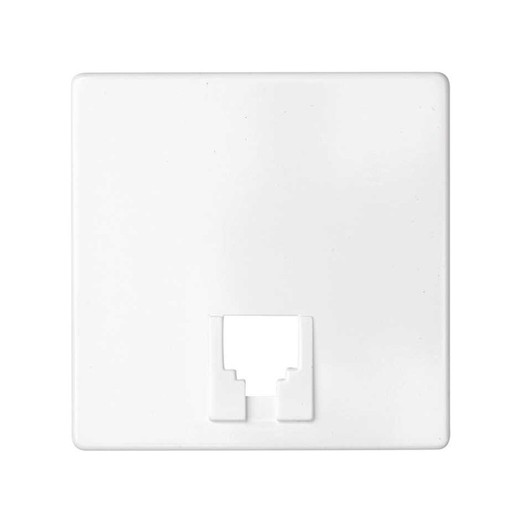 Plate for telephone sockets RJ11 and RJ12 matt white Simon 82 Concept