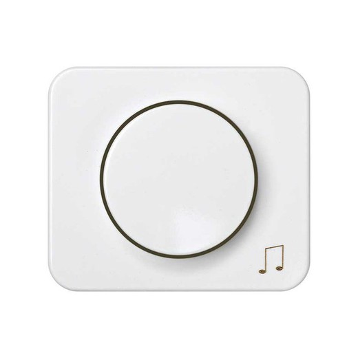 Placa pontenciometro para música con grabado nota musical blanco Simon 75