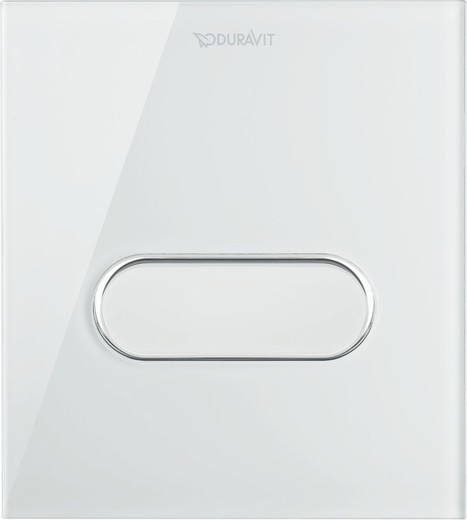 Botão de mictório de vidro branco Duravit A1