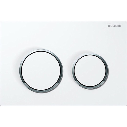 Geberit Omega20 push button, for double discharge bright chrome white