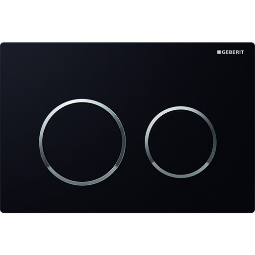 Geberit Omega20 push-button, for double discharge glossy chrome black
