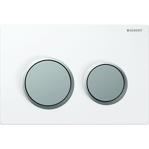 Omega20 push button for double discharge matte white plastic Geberit