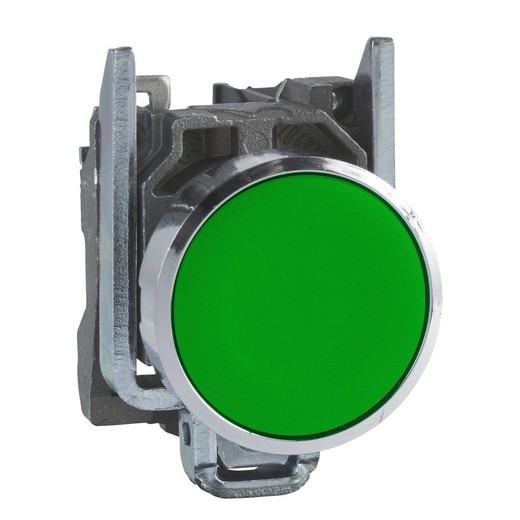 Pulsador rasante color verde diámetro 22mm Schneider electric