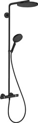 Raindance Select S Showerpipe 240 1jet PowderRain con termostato negro mate