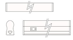 LED-Streifen ohne Schalter 10W 2700K 585x22x34mm