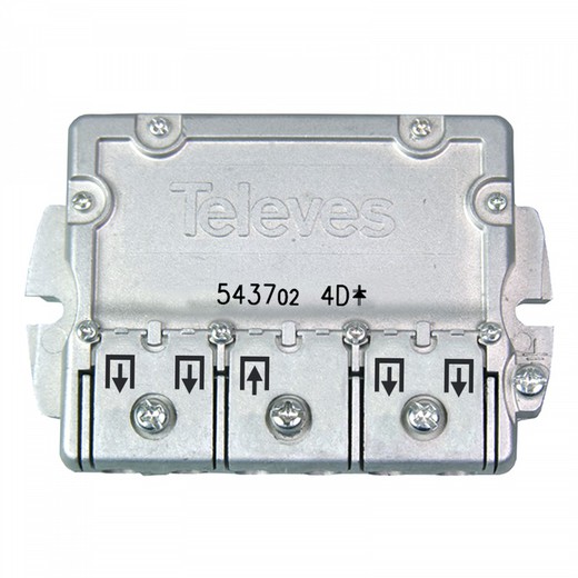 Splitter EasyF 4D 5 a 2400MHz 9 / 7.5dB Televes