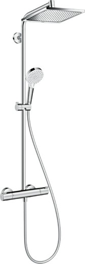 Shower set with thermostat Crometta E Showerpipe 240 1jet EcoSmart