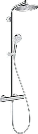 Set de ducha con termostato Crometta S Showerpipe 240 1jet EcoSmart